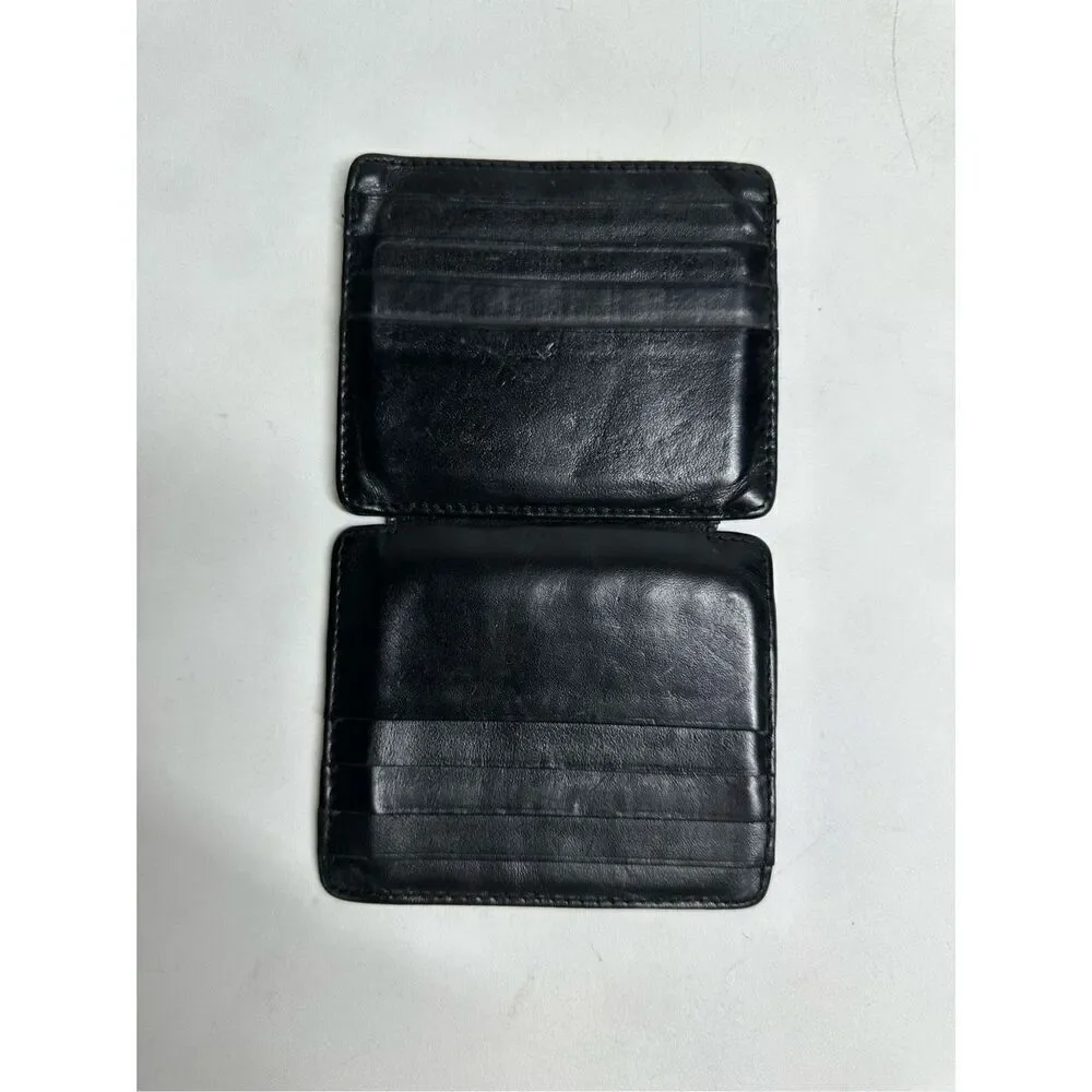 Rich Born Black Leather 12 Slides Cardholder ID Holder